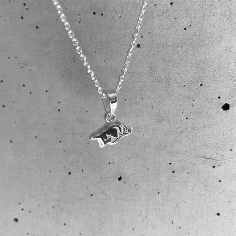 University of Arkansas Razorbacks Pendant Neklace - Silver