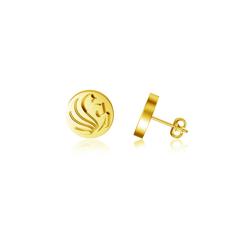 Central Florida Knights Post Earrings - Gold over Silver
