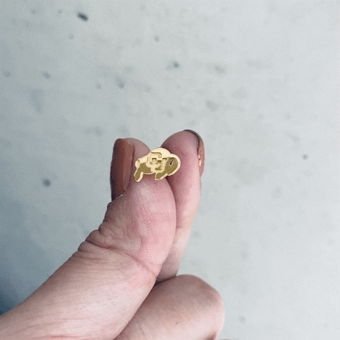 Colorado Buffaloes Stud Earrings - Gold