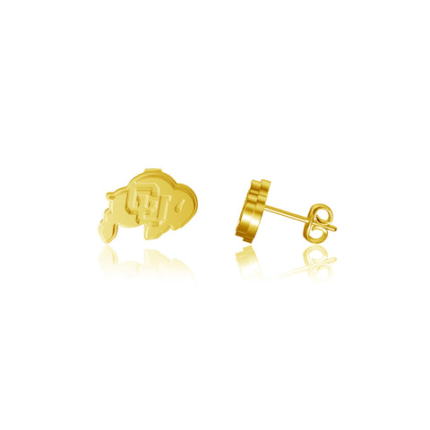 Colorado Buffaloes Post Earrings - Gold Plated