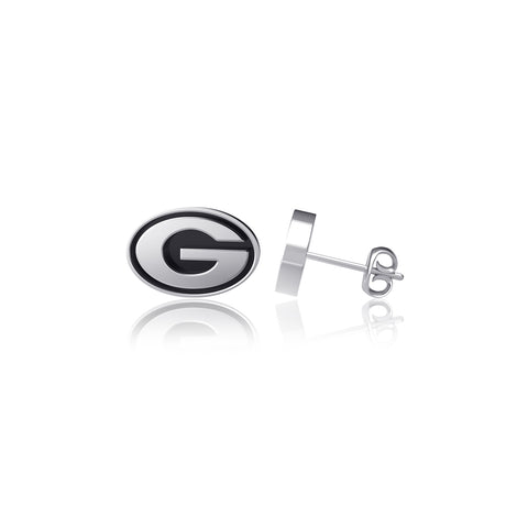University of Georgia Post Earrings - Silver
