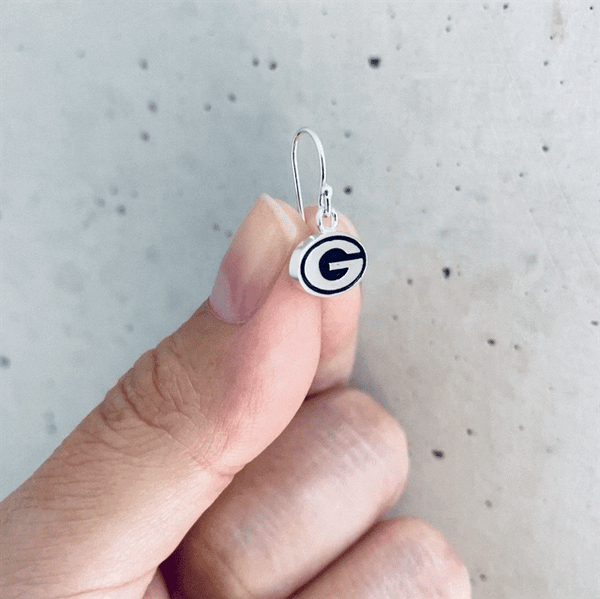 University of Georgia Dangle Earrings - Silver