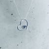 University of Georgia Heart Necklace - Silver