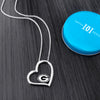 University of Georgia Heart Necklace - Silver