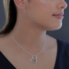 University of Georgia Heart Necklace - Silver