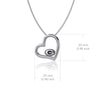 University of Georgia Heart Necklace - Silver