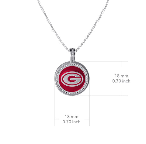 University of Georgia Coin Pendant Necklace - Enamel