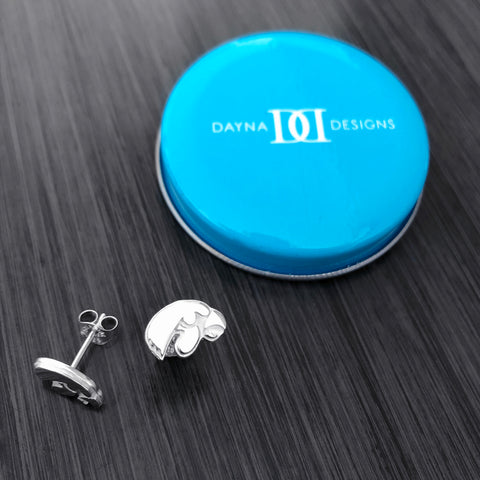 University of Iowa Stud Earrings - Silver