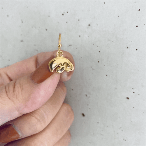 University of Iowa Dangle Earrings - Gold