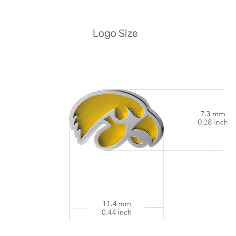 University of Iowa Post Earrings - Enamel