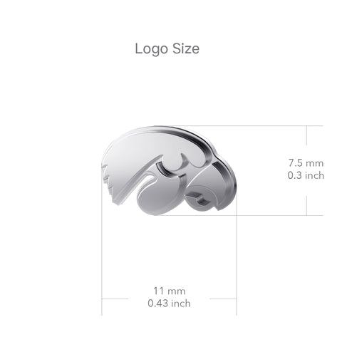 University of Iowa Stud Earrings - Silver