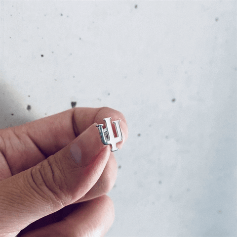 Indiana University Stud Earrings - Silver