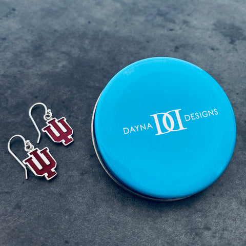 Indiana University Dangle Earrings - Enamel