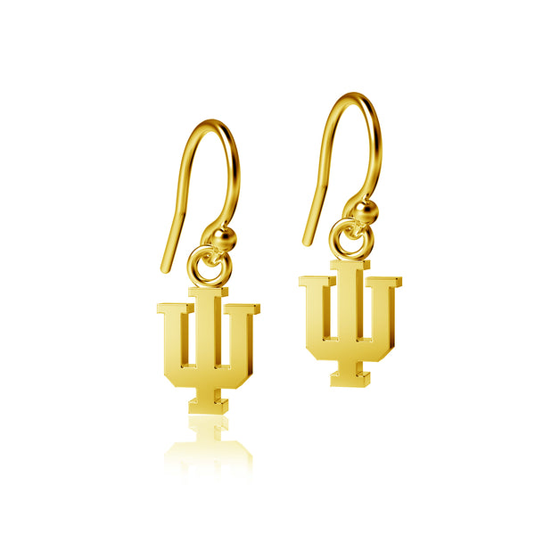Indiana University Dangle Earrings - Gold