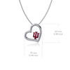 Indiana University Heart Necklace - Enamel