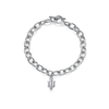 Indiana University Link Bracelet - Silver