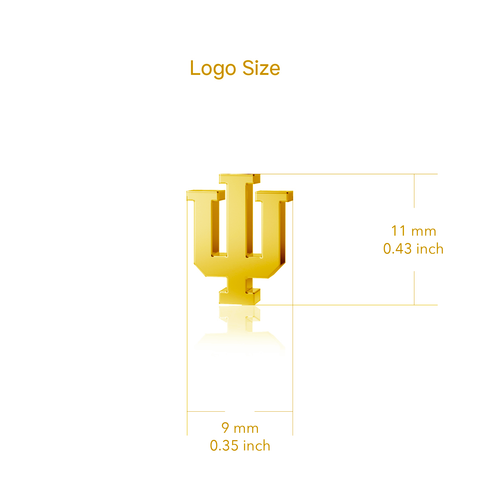 Indiana University Stud Earrings - Gold
