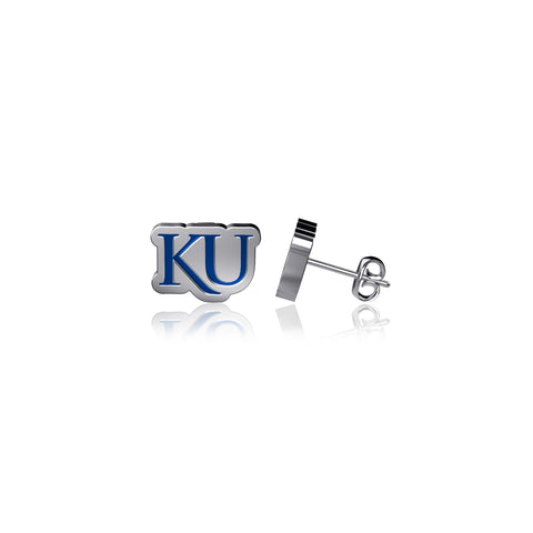 University of Kansas Post Earrings - Enamel