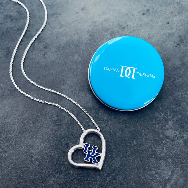 University of Kentucky Heart Necklace - Enamel