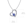 University of Kentucky Heart Necklace - Enamel