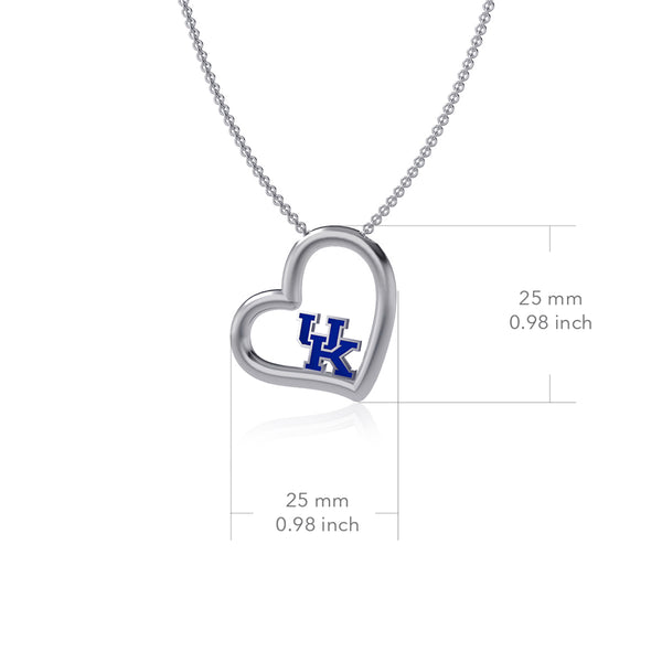 University of Kentucky Heart Necklace - Enamel