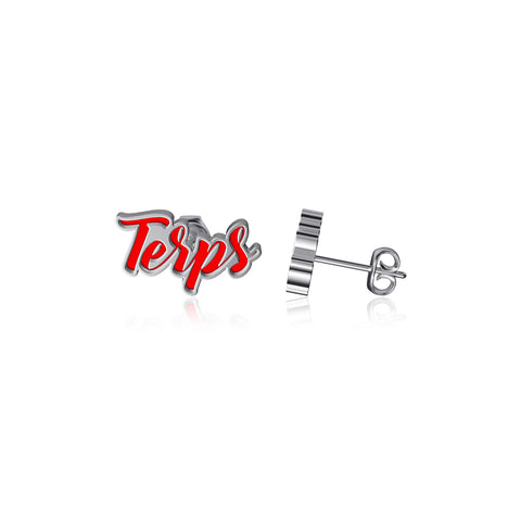 Maryland Terrapins Post Earrings - Enamel