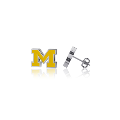University of Michigan Post Earrings - Enamel