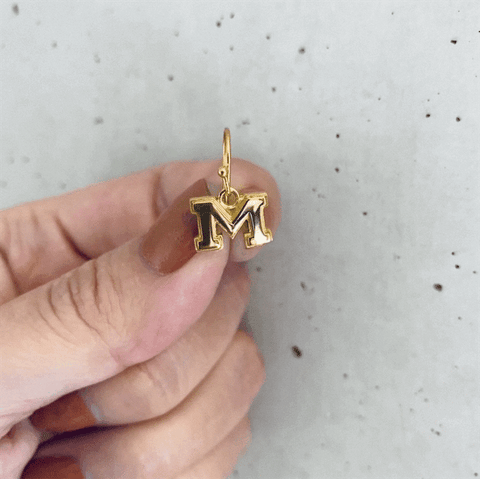 University of Michigan Dangle Earrings - Gold