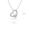 University of Michigan Heart Necklace - Silver