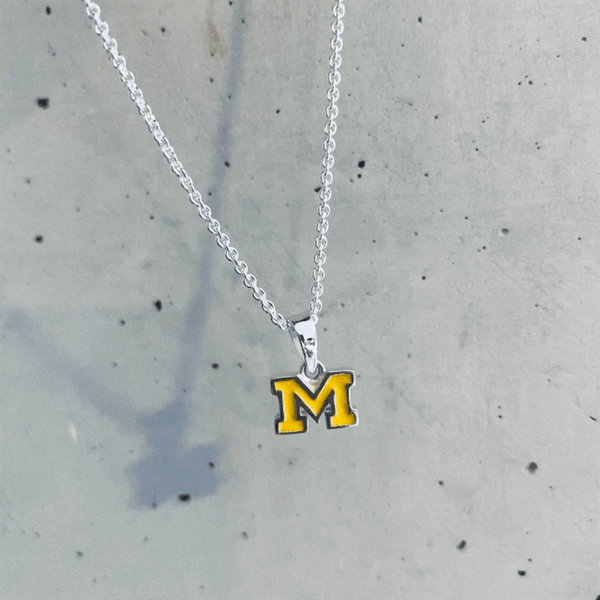 University of Michigan Pendant Necklace - Enamel