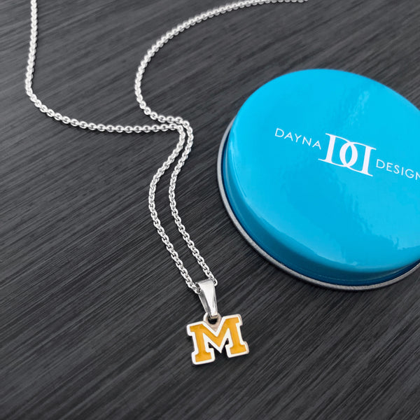 University of Michigan Pendant Necklace - Enamel