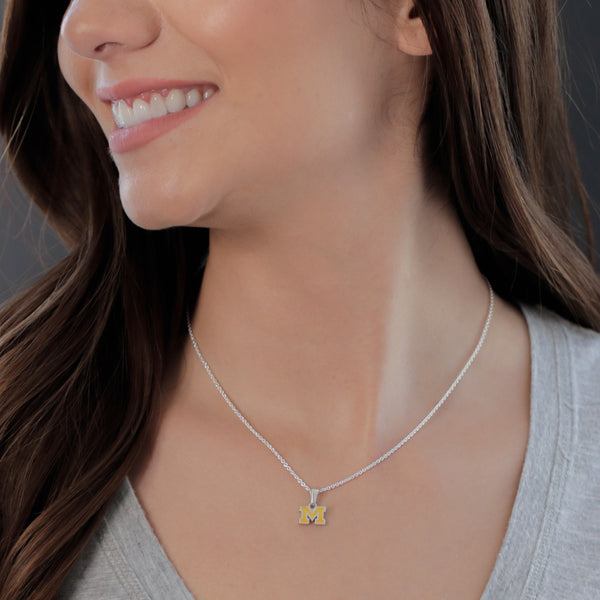 University of Michigan Pendant Necklace - Enamel