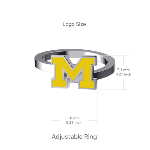 University of Michigan Bypass Ring - Enamel