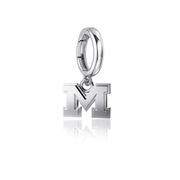 University of Michigan Bracelet Charm - Silver