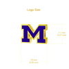 University of Michigan Stud Earrings - Gold Enamel