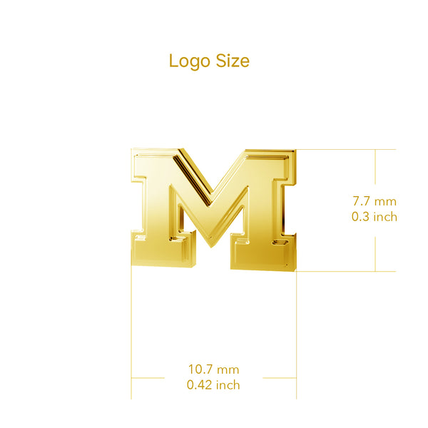 University of Michigan Stud Earrings - Gold