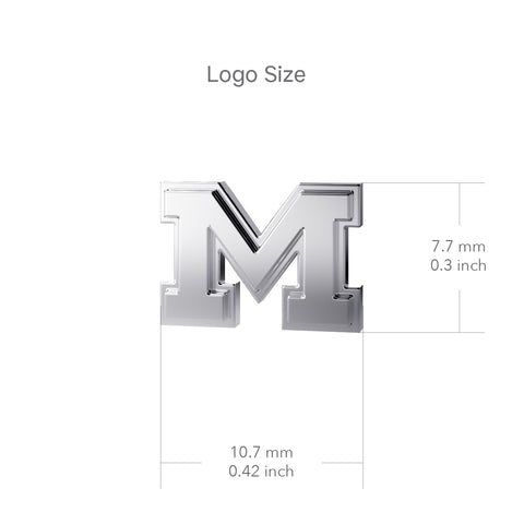 University of Michigan Stud Earrings - Silver