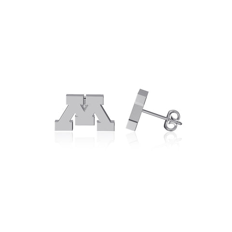 University of Minnesota Post Earrings - Silver