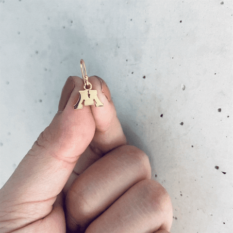 University of Minnesota Dangle Earrings - Gold