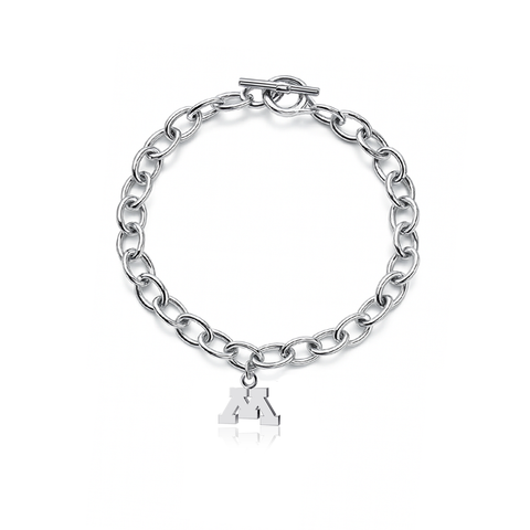 University of Minnesota Link Bracelet - Silver