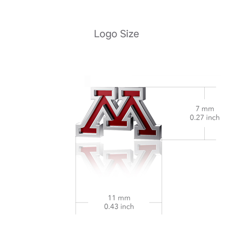 University of Minnesota Post Earrings - Enamel