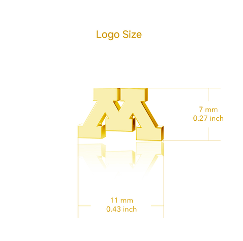 University of Minnesota Stud Earrings - Gold