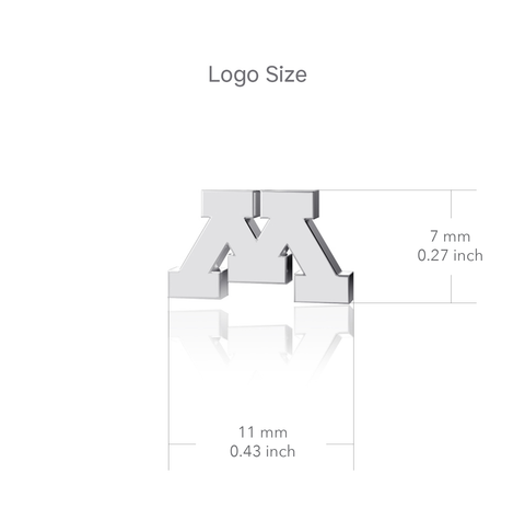 University of Minnesota Stud Earrings - Silver