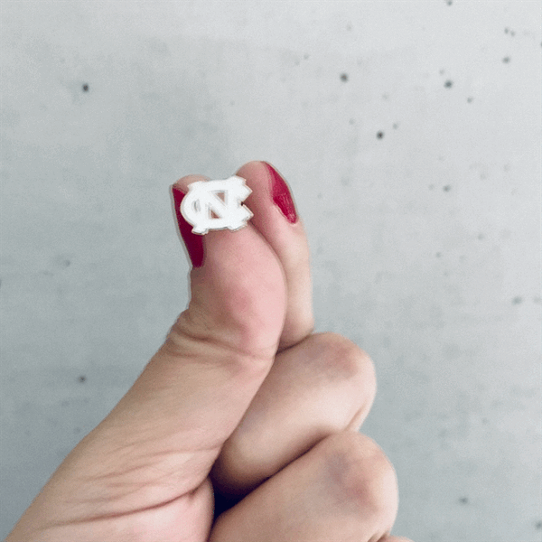 University of North Carolina Stud Earrings - Silver