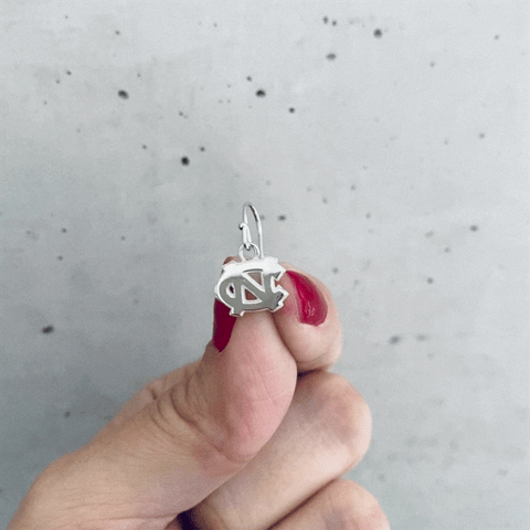 University of North Carolina Dangle Earrings - Silver
