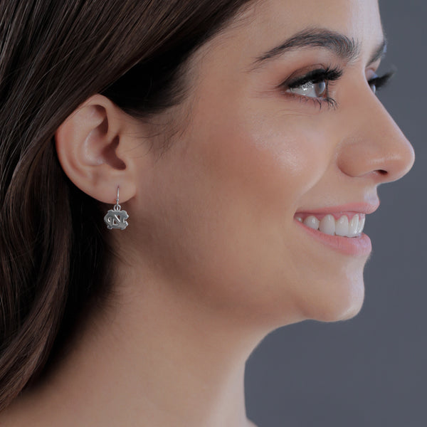 University of North Carolina Dangle Earrings - Silver