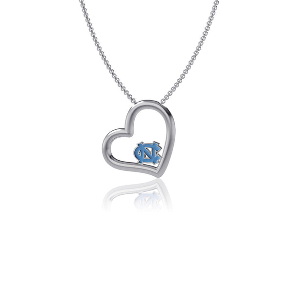 University of North Carolina Heart Necklace - Enamel
