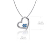 University of North Carolina Heart Necklace - Enamel