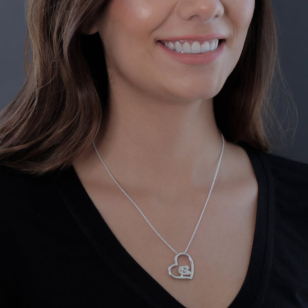 University of North Carolina Heart Necklace - Silver