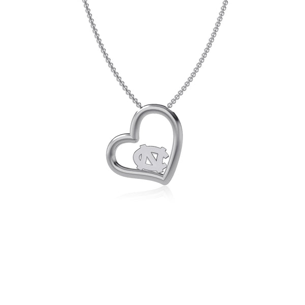 University of North Carolina Heart Necklace - Silver